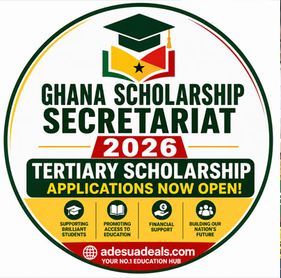 Ghana Scholarship Secretariat Opens Tertiary Scholarship Applications for 2026