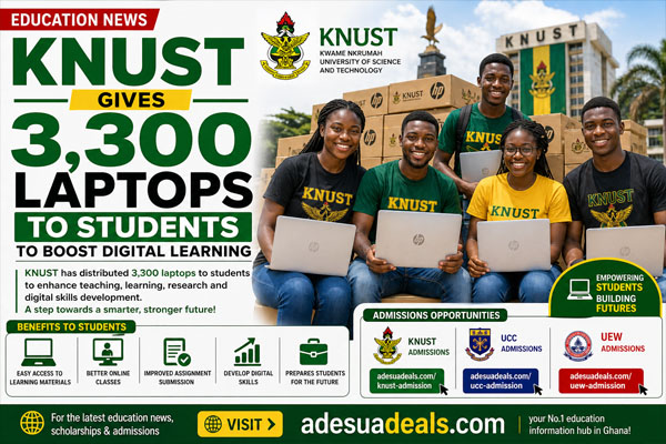 KNUST Gives 3,300 Laptops to Students to Boost Digital Learning